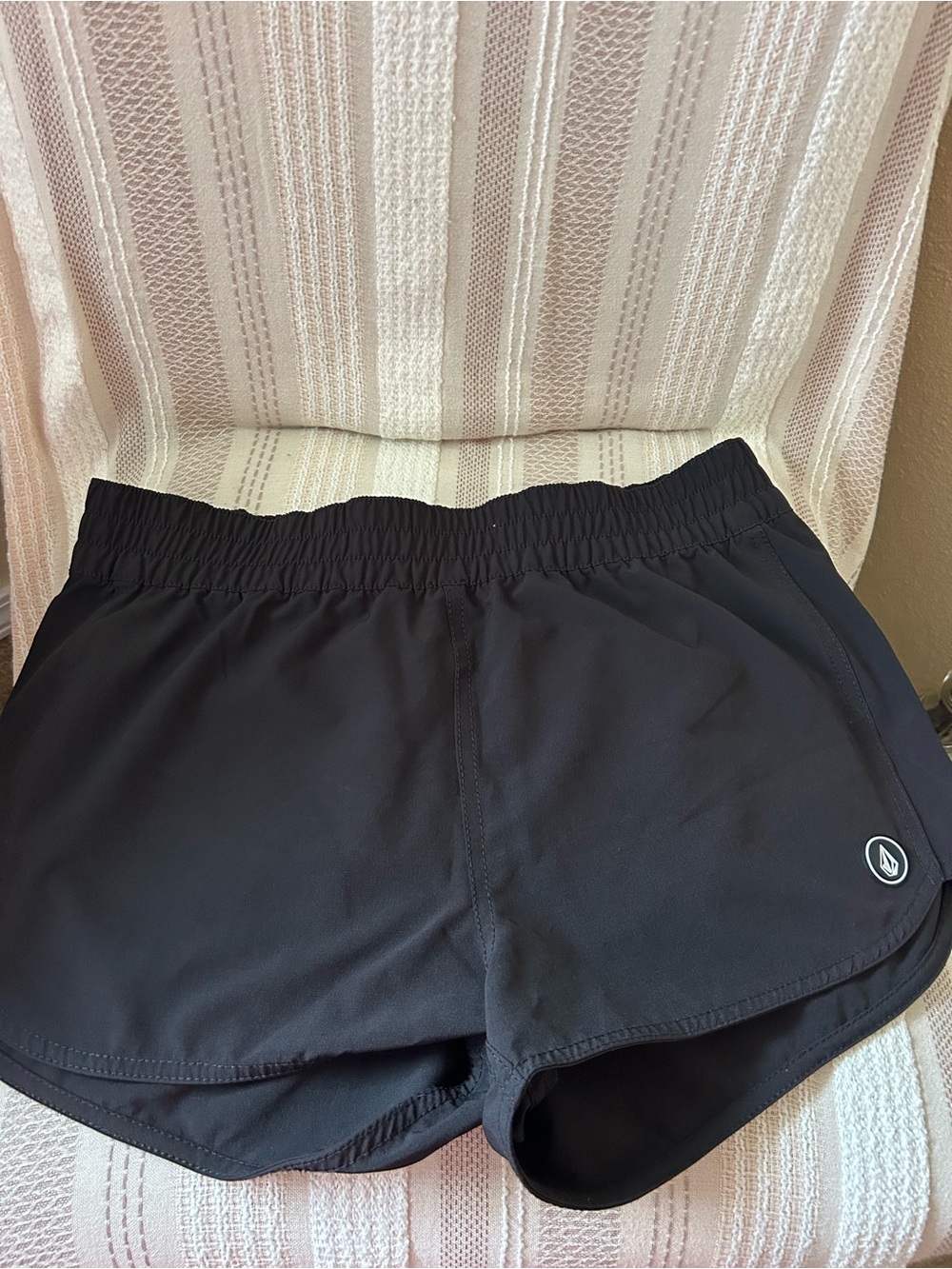 Volcom Black Women's Athletic Shorts with Logo